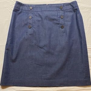 Loft Blue Denim Skirt Size 10 NWOT